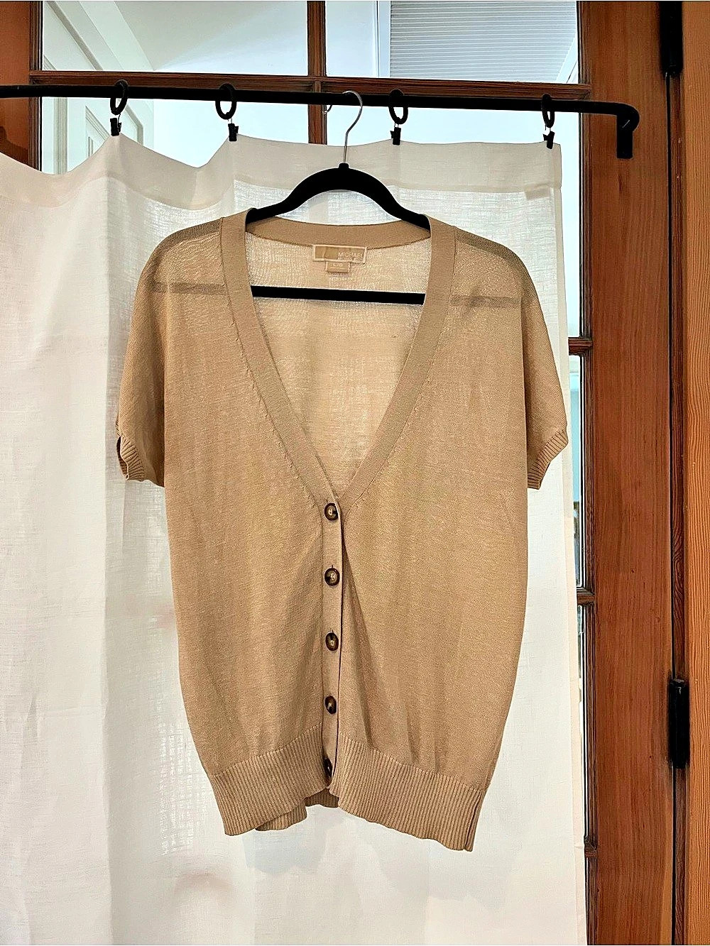 Michael Kors Short Sleeve Knit Cardigan Large